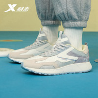 XTEP 特步 休闲鞋女百搭运动鞋轻便潮流鞋877118320016 帆白/象牙粉 36