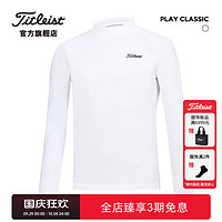 Titleist泰特利斯高尔夫服装男士长袖T恤PLAY CLASSIC男装高领打底衫 白色 XL