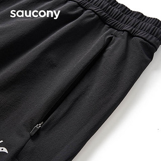 Saucony索康尼梭织运动长裤男秋冬运动裤跑步训练休闲运动裤 黑色 M(170/80A)