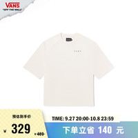 VANS 范斯 男女短袖T恤CD印花复古高街 米白色 XL