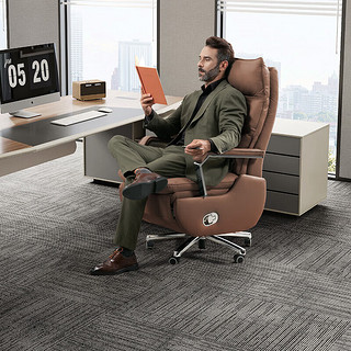 CHEERS 芝华仕 电脑椅电动功能可躺可转可升降办公老板椅 K30052 月影灰A