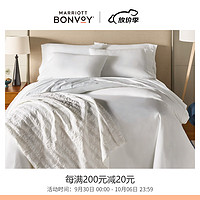 艾美酒店床上四件套60支纯色白色床单被套枕套 五星酒店家用床品套件 床单款-1.8m(6英尺)床