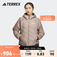 adidas 阿迪达斯 TERREX女户外夹棉运动连帽夹克外套IL9017 粉棕 A/S