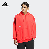 adidas阿迪达斯轻运动男装冬季运动连帽卫衣IZ1606 浅红 A/S