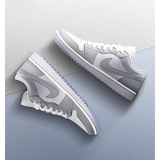 NIKE 耐克 Air Jordan1 Low 低帮AJ1烟灰雾霾白灰篮球鞋 DC0774-105