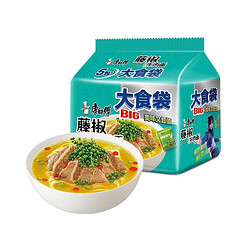 康师傅 方便面大食袋藤椒牛肉面120g*5袋装泡面速食面即食面