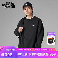 北面（The North Face） UE先锋系列重磅毛圈小标圆领卫衣男舒适秋冬|83PU JK3/黑色 XXL/185