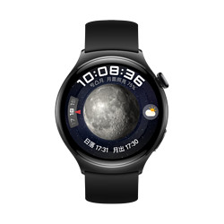 HUAWEI 华为 手表Watch4 Pro运动智能eSIM独立通话体温血糖 watch4 氟胶黑色表带