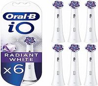 Oral-B 欧乐-B 欧乐B iO Radiant White 电动牙刷头，带花瓣造型刷头用于牙齿美白，6 支装