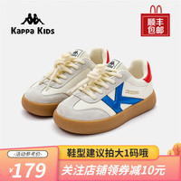 Kappa Kids背靠背卡帕秋季低帮男女童鞋子校园儿童小众板鞋中大童休闲鞋 白蓝/拍大一码 28