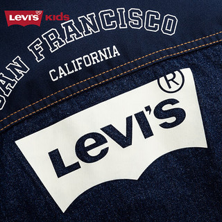 Levi's李维斯童装男童牛仔外套秋儿童拼接夹克 苍穹蓝 120/60