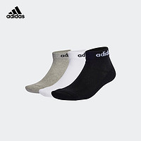 adidas 阿迪达斯 男女运动短筒袜子IC1304 中麻灰/白/黑色 XS