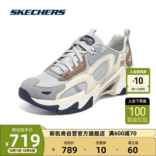 斯凯奇Skechers女鞋机甲鞋三代复古厚底休闲运动鞋896260 NTGY 35 