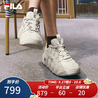 斐乐（FILA） 可颂面包鞋运动鞋男2023冬休闲鞋老爹鞋 燕麦色-OM 39