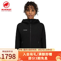 猛犸象（MAMMUT）Macun 2.0 女士防风弹性软壳夹克外套1011-00802 黑色 XS