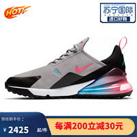 NIKE 耐克 AirMax270G气垫缓震新款男士高尔夫球鞋运动鞋 42码/US8.5 灰色CK6483