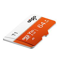 有券的上：aigo 爱国者 T1 Micro-SD存储卡 64GB（UHS-I、V30、U3、A1）