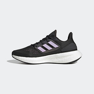 adidas阿迪达斯PUREBOOST女大童儿童随心畅跑boost跑步运动鞋 黑色/紫色 35.5(215mm)