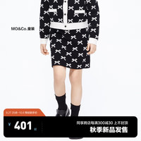 little MO&Co.little moco童装装女童纯棉修身针织半身短裙KBC3SKT014 黑色 150/61