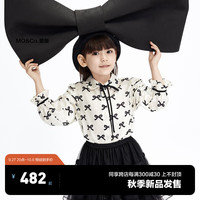 little MO&Co.little moco童装装女童蝴蝶结娃娃领长袖衬衫KBC3SHT014 稚趣图像色 110/56