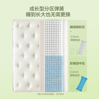 QuanU 全友 家居 儿童床垫分区独立袋装弹簧床垫进口乳胶抑菌厚床垫117010
