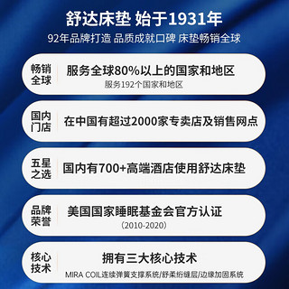 舒达（serta）儿童床垫 偏硬青少年整网弹簧床垫 梦想家A2蓝色1.5米