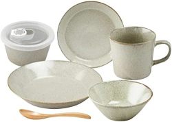 AITO 爱陶 自然色 一人用 餐具 6件套 灰色 20×35×30cm 567-502