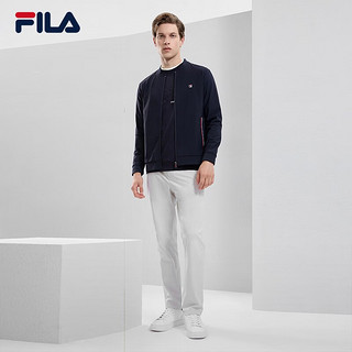 斐乐（FILA）男子外套商务休闲棒球领针织长袖外套男 传奇蓝-NV 175/96A/L