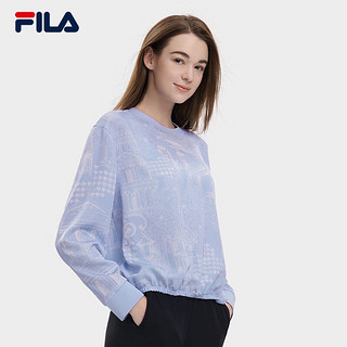 斐乐（FILA） 女子梭织卫衣时尚休闲满印套头长袖上衣 满印一-ZA 155/76A/XS