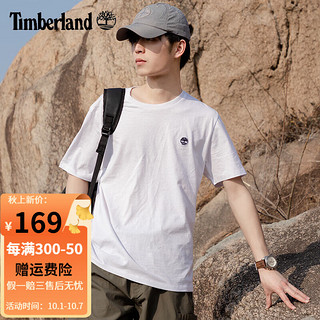 Timberland添柏岚短袖男夏季户外运动服宽松舒适休闲上衣透气快干T恤 白色/偏大/A6DKU100 M/175