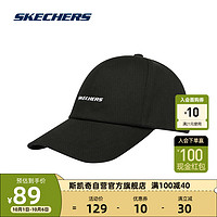 SKECHERS 斯凯奇 春季男女同款棒球帽遮阳帽L123U115 碳黑6932 均码