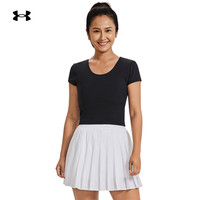 安德玛(UNDERARMOUR)秋冬Meridian女子修身训练运动短袖T恤1379156 黑色001 XL