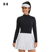 安德玛 UNDERARMOUR)秋冬Meridian女子训练运动修身高领柔感长袖T恤1380773 黑色001 S