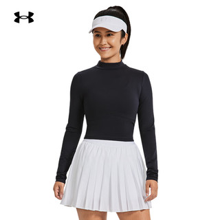 安德玛 UNDERARMOUR）秋冬Meridian女子训练运动修身高领柔感长袖T恤1380773 黑色001 S