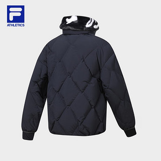 FILA 斐乐女士羽绒服网球运动高领宽松保暖上衣 RD宝蓝-NV 160/80A/S