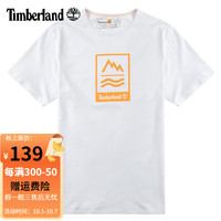Timberland添柏岚T恤男士夏季户外运动半袖轻薄透气宽松圆领休闲短袖男 A61NW100白色 L/180