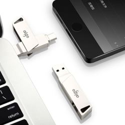 aigo爱国者u350usb30u盘银色256gbusbtypec双口