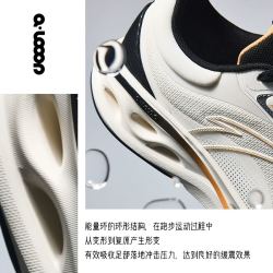 安踏 能量环防泼水丨缓震跑步鞋男2023秋季新款慢跑鞋减震运动鞋子