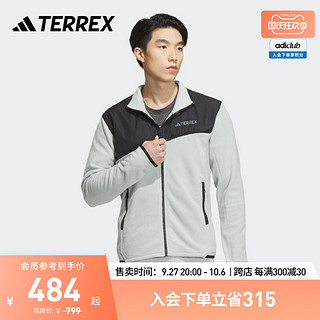 adidas 阿迪达斯 官方TERREX男装新款加绒加厚户外抓绒运动夹克外套