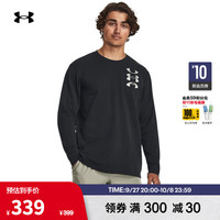 安德玛 UNDERARMOUR)秋冬Anywhere男子训练运动长袖T恤1381044 黑色001 XL