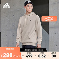 adidas 阿迪达斯 轻运动男女装运动连帽卫衣套头衫IV7584 矾土棕 A/XL