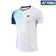 YONEX 尤尼克斯 2023新款yy羽毛球服套装速干透气男女款夏季短袖yy比赛团购印字球 高品质2053女款白色上衣 4XL