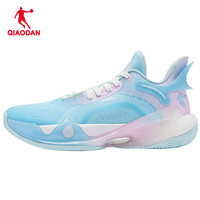 QIAODAN 乔丹 战戟6篮球鞋男鞋 商场同款巭Light科技防滑减震实战运动鞋 晴空蓝/蓟粉色 40