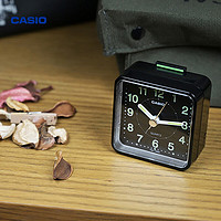 CASIO 卡西欧 小闹钟 学生闹铃卡通儿童创意床头闹表 卧室儿童小夜光闹钟女 TQ-140S-1PF黑色