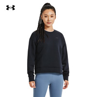 安德玛(UNDERARMOUR)秋冬Unstoppable女子抓绒训练运动圆领运动卫衣1379835 黑色001 L