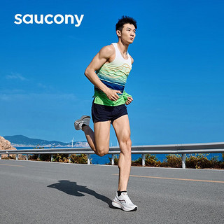 Saucony索康尼Speed啡速3跑鞋男马拉松训练竞速跑鞋男女同款 白金14 41