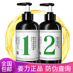 姜力 洗发水套装（1号+2号）生姜姜汁洗发露控油去屑乳洗护套装