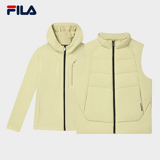 FILA 斐乐 男士梭织上衣两件套休闲简约保暖上衣 杨桃黄-YE 175/96A/L