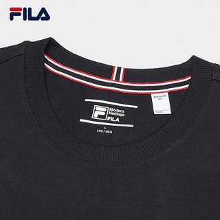 FILA 斐乐男子针织套头衫2023冬休闲基础卫衣 传奇蓝-NV 180/100A/XL