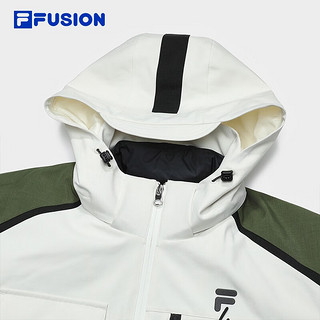 FILA FUSION斐乐潮牌羽绒服两件套男宽松工装风上衣 浅雾灰-GY 185/104A/XXL